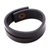 Leather bracelet, 'Duality in Black' - Handmade Leather Wristband Bracelet (image 2c) thumbail
