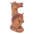 Wood sculpture, 'Equine Twins' - Wood sculpture (image 2b) thumbail