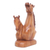 Wood sculpture, 'Equine Twins' - Wood sculpture (image 2c) thumbail