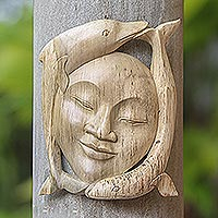 Wood mask, Dolphin Lady