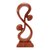 Wood sculpture, 'Acrobat Lovers' - Hand Crafted Romantic Wood Sculpture thumbail