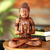 Wood statuette, 'Spiritual Man' - Suar Wood Buddha Sculpture (image 2) thumbail