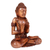 Wood statuette, 'Spiritual Man' - Suar Wood Buddha Sculpture (image 2b) thumbail