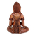 Wood statuette, 'Spiritual Man' - Suar Wood Buddha Sculpture (image 2c) thumbail