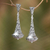 Sterling silver dangle earrings, 'Temple Bells' - Handmade Sterling Silver Dangle Earrings (image 2) thumbail