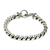 Sterling silver braided bracelet, 'Strength and Valor' - Sterling Silver Chain Bracelet (image 2a) thumbail