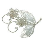 Sterling silver brooch pin, 'Azalea Bouquet' - Sterling silver brooch pin