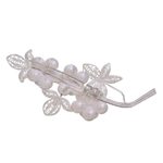 Sterling silver brooch pin, 'Silver Bouquet' - Floral Filigree Sterling Silver Pin