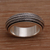 Men's sterling silver spinner ring, 'Welcome' - Men's Sterling Silver Spinner Ring Bali (image 2) thumbail