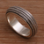 Men's sterling silver spinner ring, 'Welcome' - Men's Sterling Silver Spinner Ring Bali (image 2b) thumbail