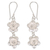 Sterling silver flower earrings, 'Rose Duet' - Sterling Silver Dangle Earrings