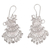 Sterling silver chandelier earrings, 'Royal Peacock' - Animal Themed Sterling Silver Chandelier Earrings