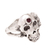 Men's garnet ring, 'Pirate's Jewel' - Men's Handcrafted Silver Skull RIng (image 2c) thumbail