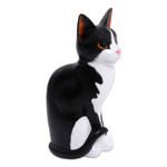 Wood sculpture, 'Housecat' - Albesia Wood Cat Sculpture