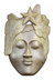 Wood mask, 'Goddess of the Moon and Stars' - Hand Carved Wood Mask from Indonesia