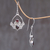 Garnet dangle earrings, 'Heart in Love' - Heart Shaped Garnet Sterling Silver Earrings (image 2b) thumbail