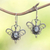 Rainbow moonstone dangle earrings, 'Butterfly Love' - Rainbow Moonstone Sterling Silver Dangle Earrings (image 2) thumbail