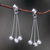 Pearl dangle earrings, 'Finesse' - Sterling Silver Pearl Dangle Earrings (image 2) thumbail