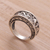 Sterling silver band ring, 'Refinement' - Artisan Crafted Sterling Silver Band Ring (image 2) thumbail