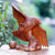 Wood sculpture, 'Eagle Hunter' - Wood sculpture