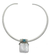 Kragen aus Zuchtperlen und blauem Topas - Halskette mit Zuchtperlen und blauem Topas