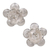Sterling silver flower earrings, 'Desert Rose' - Indonesian Sterling Silver Floral Button Earrings