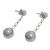 Cultured pearl dangle earrings, 'Suspense' - Indonesian Sterling Silver Cultured Pearl Dangle Earrings