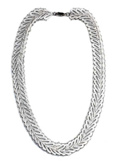 Filigrane Halskette aus Sterlingsilber - Handgefertigte filigrane Halskette aus Sterlingsilber