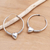Sterling silver hoop earrings, 'Sweethearts' - Sterling silver hoop earrings