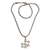 Perlenanhänger-Halskette, 'Sieben Wolken'. - Halskette aus Sterlingsilber und Perlenanhänger