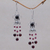 Garnet chandelier earrings, 'Princess Dew' - Garnet chandelier earrings