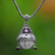 Amethyst and garnet necklace, 'Dreamer' - Unique Women's Sterling Silver and Amethyst Necklace (image 2) thumbail