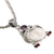 Amethyst and garnet necklace, 'Dreamer' - Unique Women's Sterling Silver and Amethyst Necklace (image 2d) thumbail