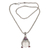 Amethyst and garnet necklace, 'Dreamer' - Unique Women's Sterling Silver and Amethyst Necklace (image 2e) thumbail