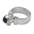 Pearl and lapis ring, 'Direction' - Handcrafted Sterling Silver and Lapis Lazuli Ring (image 2e) thumbail