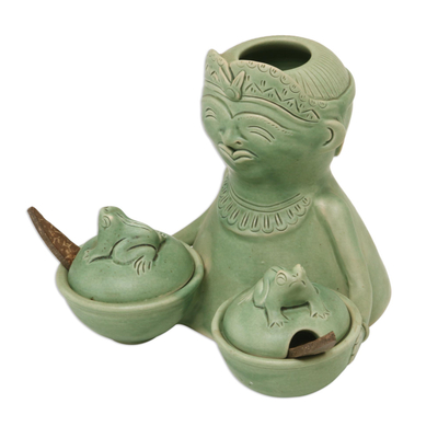 Gewürzschalen aus Keramik - Keramik-Gewürzschalen, handgefertigt auf Bali