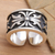 Men's sterling silver ring, 'The Monarch' - Men's Sterling Silver Band Ring thumbail