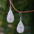 Sterling silver dangle earrings, 'Moon Weave' - Modern Sterling Silver Dangle Earrings