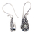 Moonstone earrings, 'Moon Flowers' - Sterling Silver and Moonstone Dangle Earrings (image 2c) thumbail