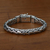 Men's sterling silver braided bracelet, 'Friendship' - Sterling Silver Chain Bracelet (image 2c) thumbail