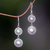 Pearl drop earrings, 'Sunny Days' - Pearl drop earrings