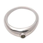 Peridot solitaire ring, 'A Promise' - Peridot And Sterling Silver Ring