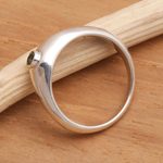 Peridot solitaire ring, 'A Promise' - Peridot And Sterling Silver Ring