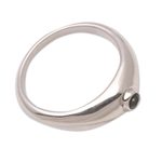 Peridot solitaire ring, 'A Promise' - Peridot And Sterling Silver Ring