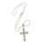 Peridot cross necklace, 'Sacred Cross' - Religious Peridot Necklace