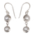 Pearl dangle earrings, 'Two Full Moons' - Pearl Sterling Silver Dangle Earrings thumbail