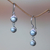 Pearl dangle earrings, 'Two Full Moons' - Pearl Sterling Silver Dangle Earrings (image 2b) thumbail