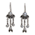 Pearl chandelier earrings, 'Moonlight Lotus' - Sterling Silver Pearl Chandelier Earrings thumbail