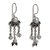 Pearl chandelier earrings, 'Moonlight Lotus' - Sterling Silver Pearl Chandelier Earrings (image 2b) thumbail