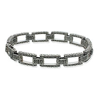 Sterling silver link bracelet, 'Complexity'